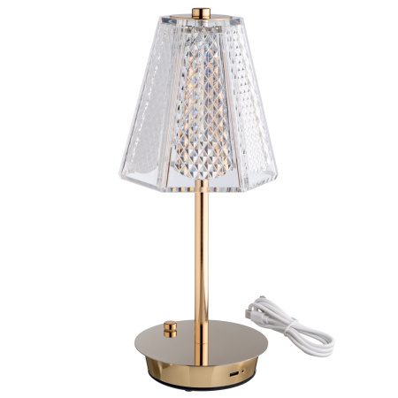 Фото Светильник настольный MGline LED CRYSTAL II D 150 мм, H 320 мм, золотой 2