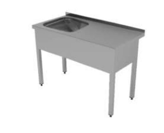 Ванна моечная с рабочей Gastrolux ВМ1-127/55П/R