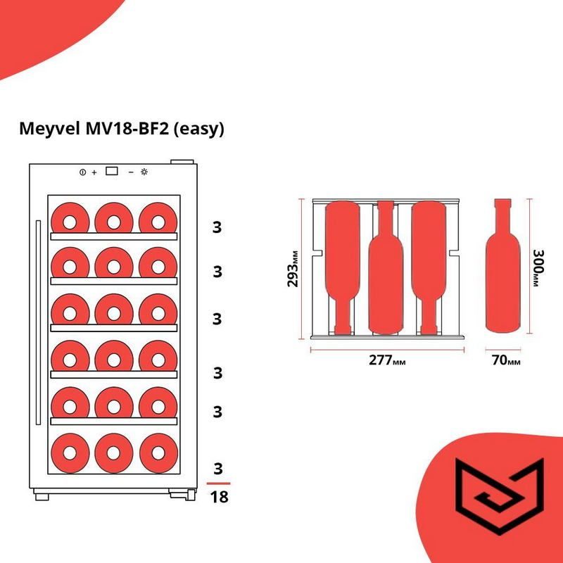 Фото Шкаф винный Meyvel MV18-BF1 (easy) 15