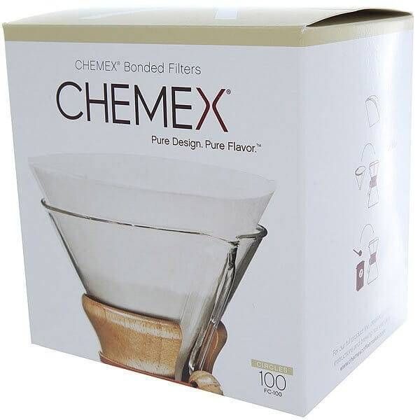 Фото Фильтры бумажные круглые Chemex FC-100 белые 100шт. 1
