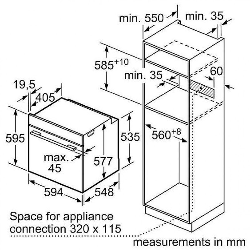 Фото Духовой шкаф электрический BOSCH HBG675BS1 MGProf 2