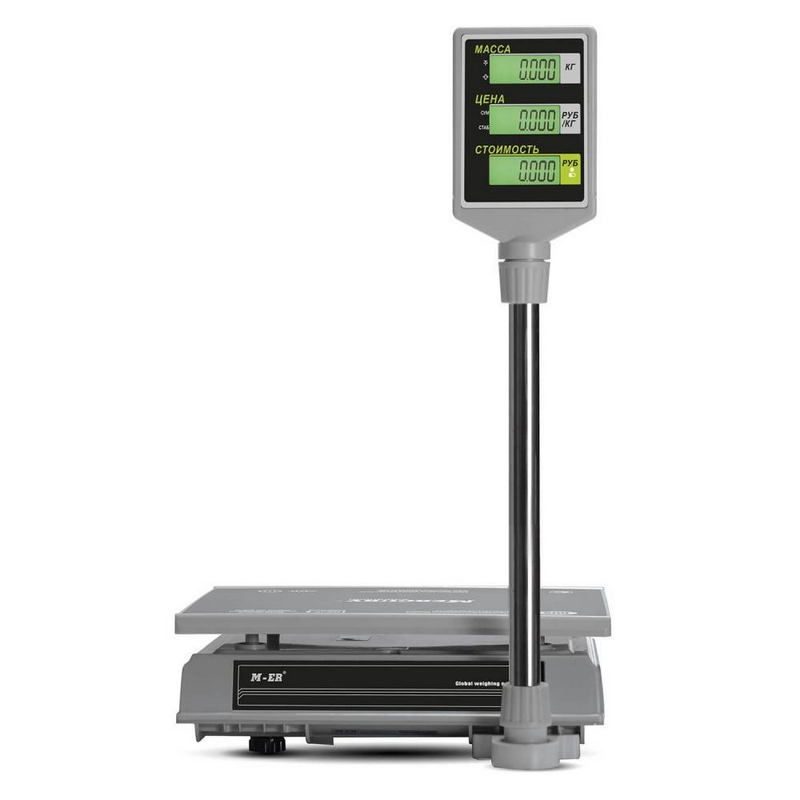 Фото Весы торговые MERTECH M-ER 326 ACP-15.2 "Slim" LCD Белые (по 4 в коробке) 4