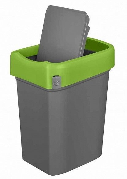 Фото Контейнер мусорный RESTOLA SMART BIN 25 л, L 333 мм, B 269 мм, H 457 мм зеленый 1