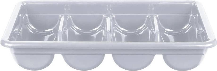 Фото Коробка для столовых приборов Cambro, 4 ячейки, светло-серый — арт. 1120CBP 180 2