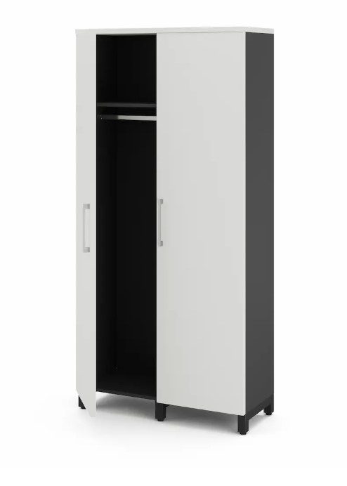 Фото Гардеробный шкаф распашной КОБОР HRG-90/40/M black/premium 2