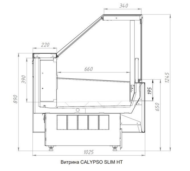Фото Витрина морозильная BrandFord CALYPSO Slim PLUG-IN 125 низкотемпературная — арт. СВ671 4