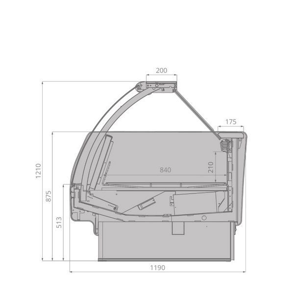 Фото Витрина морозильная с выносным агрегатом BrandFord AURORA 320 низкотемпературная — арт. ШХ857 2