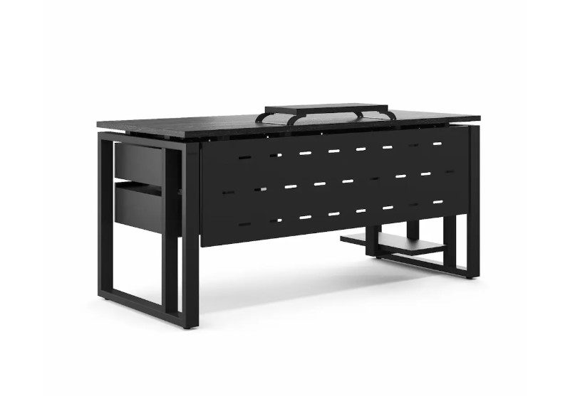 Фото Стол офисный КОБОР O2-120/70 black/wood 2