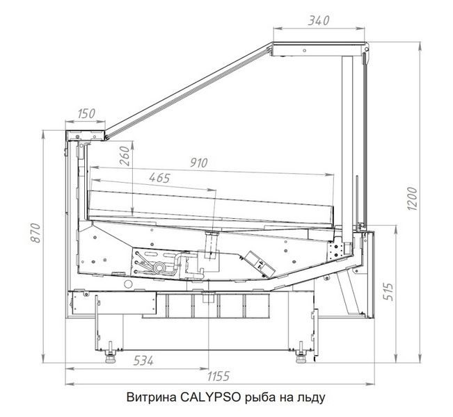 Фото Витрина для рыбы с выносным агрегатом BrandFord CALYPSO 190 рыба на льду — арт. СВ613 3