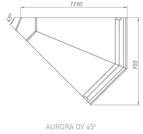 Фото Витрина холодильная с выносным агрегатом BrandFord Aurora оу 45 4