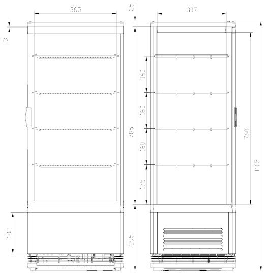Фото Витрина холодильная настольная COOLEQ CW-98 White — арт. D4204 1
