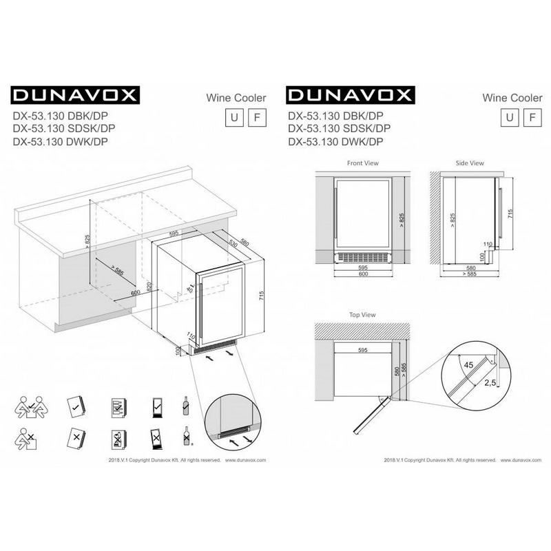 Фото Шкаф винный Dunavox DX-53.130DBK/DP 3