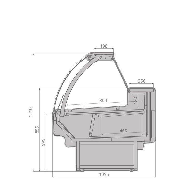 Фото Витрина кондитерская BrandFord Aurora Slim Plug-In 125 кондитерская — арт. ВК152 1