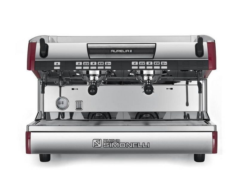 Фото Кофемашина рожковая Nuova Simonelli Aurelia II 2Gr V 220В высокие группы/подсветка/цвет красный 1