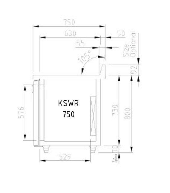 Фото Стол для салатов Turbo Air — арт. KSWR18-3-700 4