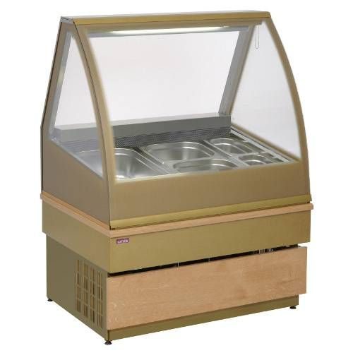 Стол для салатов UNIS 150 double glass, inox