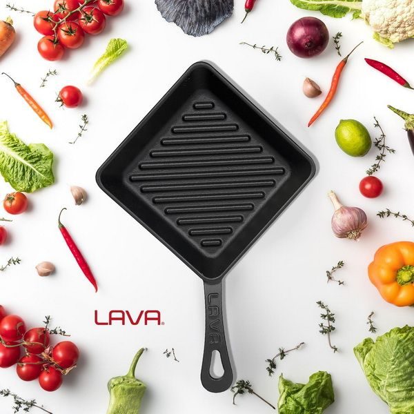 Фото Сковорода-гриль Lava ECO 0,45 л, L 160 мм, B 160 мм, H 26 мм — арт. LV ECO P GT 1616 3