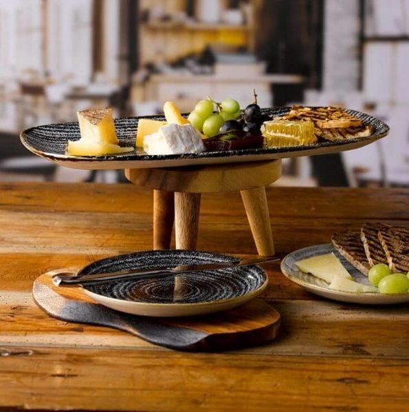 Фото Блюдо CHURCHILL Homespun Charcoal Black L 298 мм, B 153 мм — арт. SPCBXO111 1
