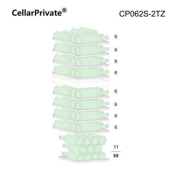 Фото Шкаф винный Cellar Private — арт. CP062S-2TZ 8