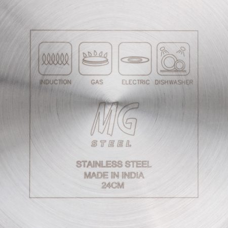 Фото Сотейник MGSteel 5 л, D 240 мм, H 110 мм (крышка LCW24) синяя ручка винил — арт. PSP24VBL 1