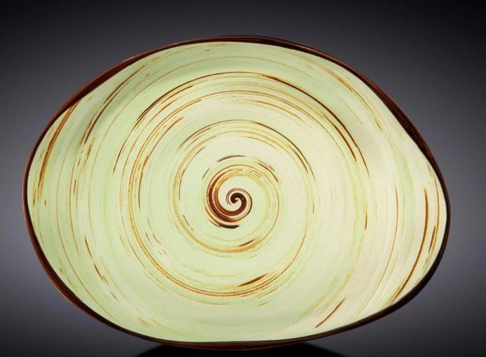 Блюдо Wilmax Spiral зеленое мм артикул WL-669142/A