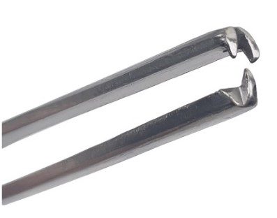 Фото Пинцет MGSteel L 250 мм прямой, прямой кончик с зубцами артикул 70419 2