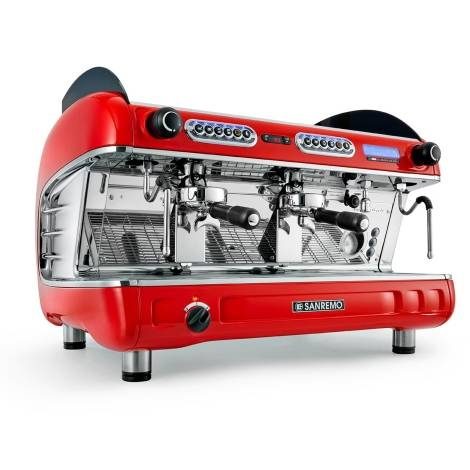 Кофемашина рожковая Sanremo полуавтомат красная