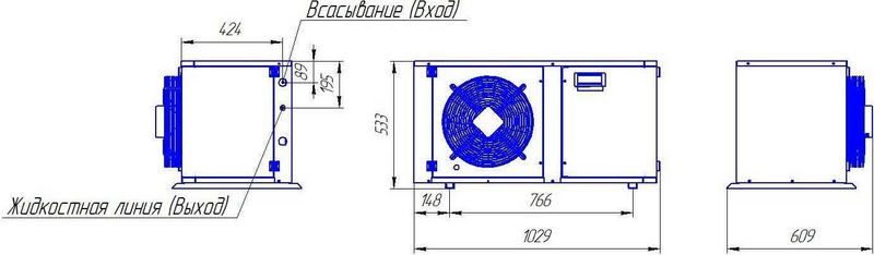 Фото Блок компрессорно-конденсаторный Intercold ККБМ-TAG2516 1