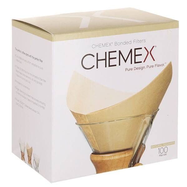 Фото Фильтры бумажные квадратные Сhemex FSU-100 коричневые 100шт. Chemex 2