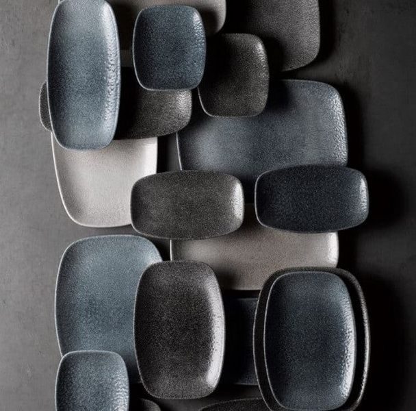 Фото Блюдо CHURCHILL Raku Quartz Black L 261 мм, B 202 мм — арт. RKBQOBL31 1