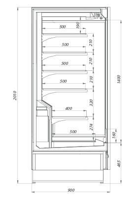 Фото Холодильная горка гастрономическая BrandFord Zodiak Plug-In Г 100 гастрономическая 5