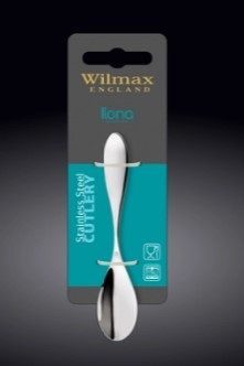 Фото Набор кофейных ложек Wilmax Ilona серебряный L 120 мм (2 шт, на блистере) — арт. WL-999405/2B 1