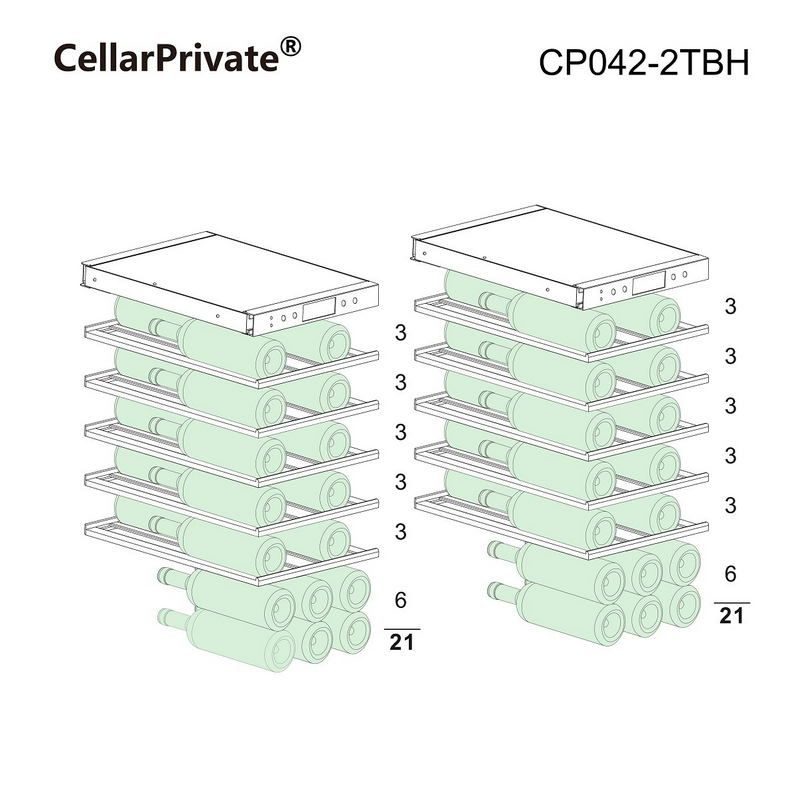 Фото Шкаф винный Cellar Private — арт. CP042-2TBH 4