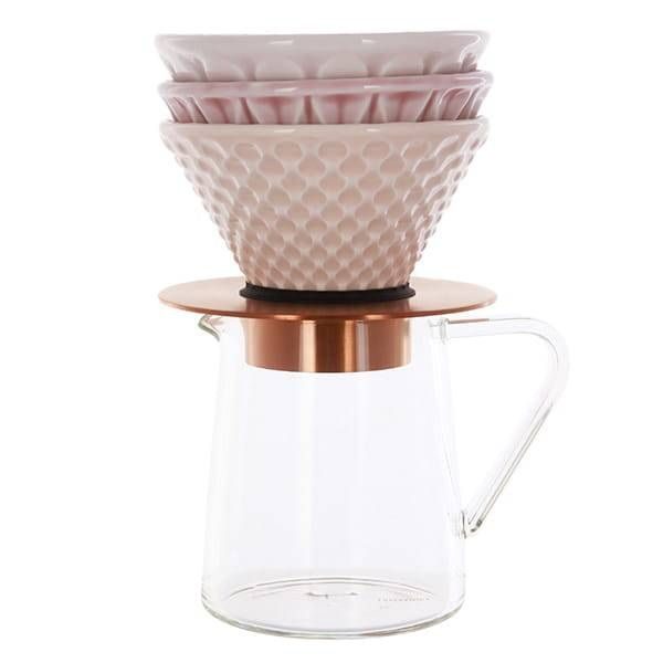 Набор для заваривания кофе Dripper Set (Pink)