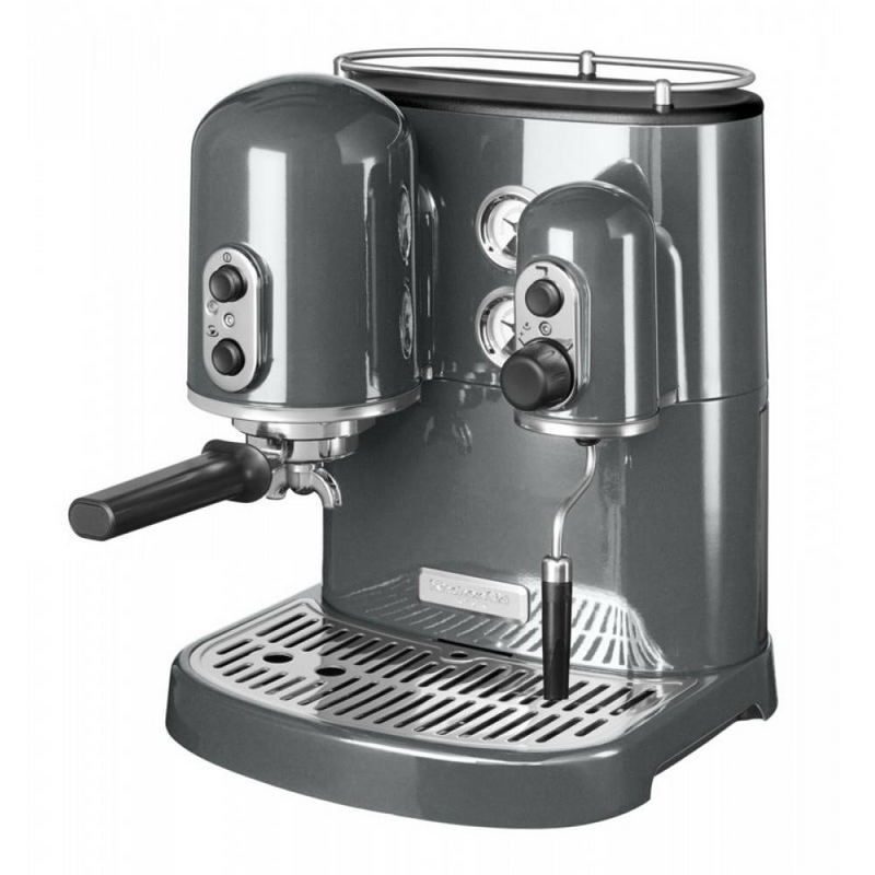 Фото Кофемашина рожковая KitchenAid Artisan 5KES2102EMS Espresso серебряный медальон 1