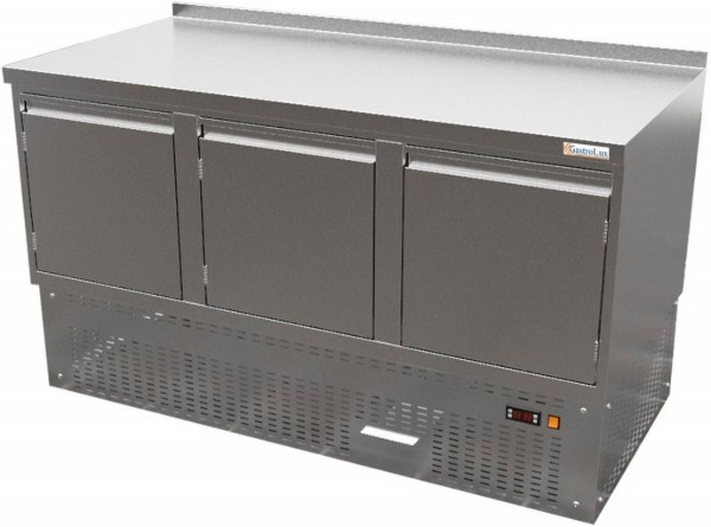 Стол холодильный Gastrolux СОН3Б-147/3Д (с бортом)