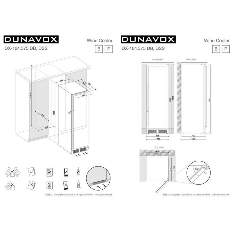 Фото Шкаф винный Dunavox DX-104.375DB 9