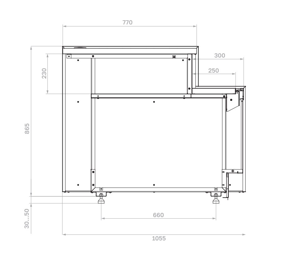 Фото Прилавок кассовый Carboma GC110 N 1,2-7 (версия 2.0) 9006 — арт. П0000023690.129597 1