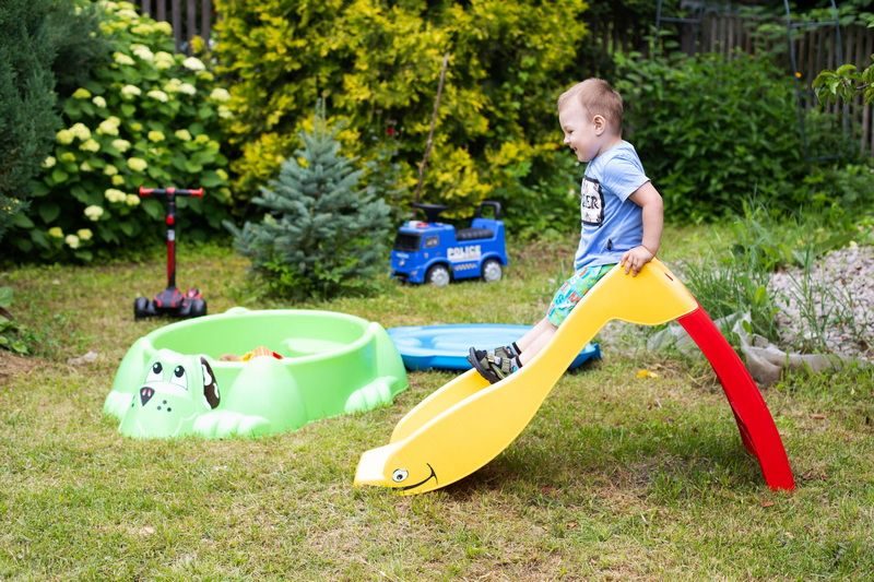 Фото Игровая горка Sheffilton KIDS Дельфин 307 зеленый/фиолетовый 5