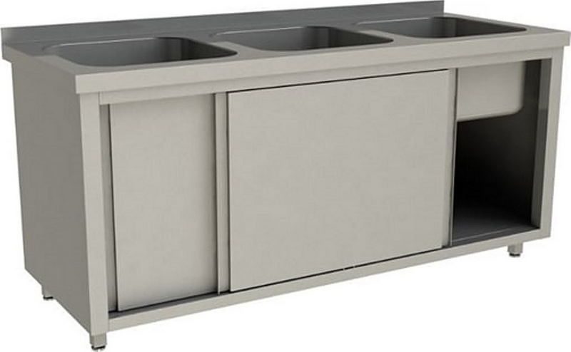 Стол-тумба с ванной RESTOINOX СПЗК3М-17/7-Б