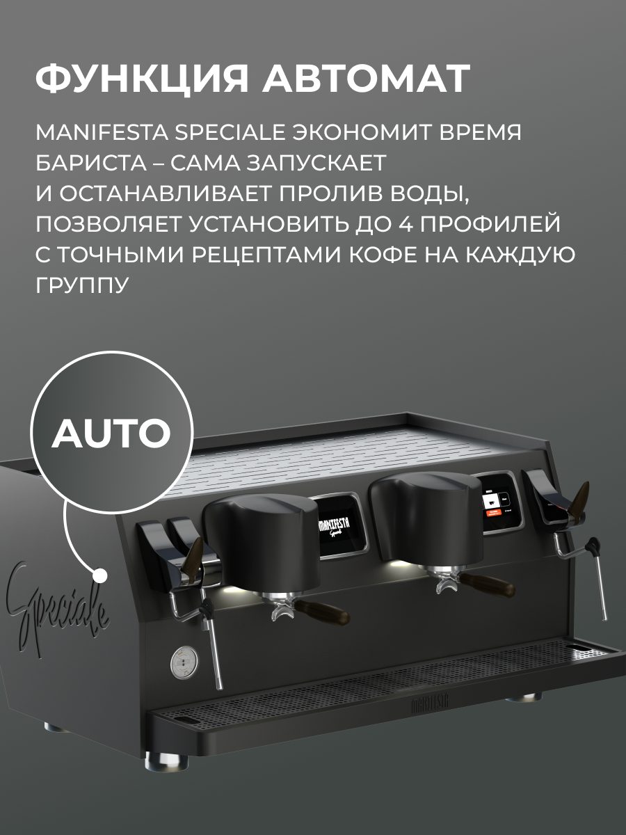 Фото Кофемашина рожковая автоматическая Manifesta Speciale Graphite — арт. MSGRV2GB 2