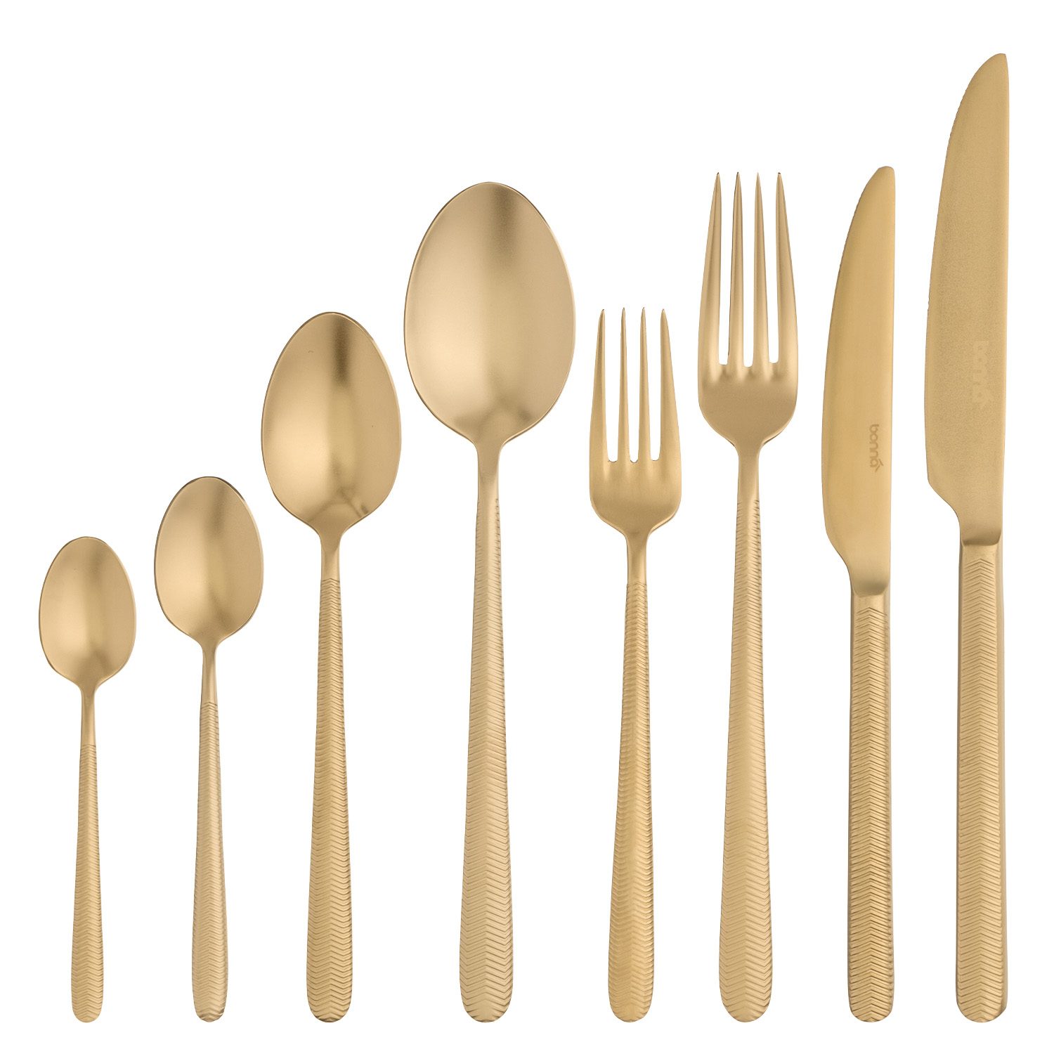 Фото Нож столовый Bonna Illusion Mat Gold L 228 мм — арт. 1225ILUO1MGD 1