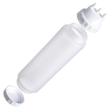 Фото Емкость для соуса Gastroplast 1000 мл, D 75 мм, H 290 мм, 2 крышки носика, прозрачная артикул 79683 1