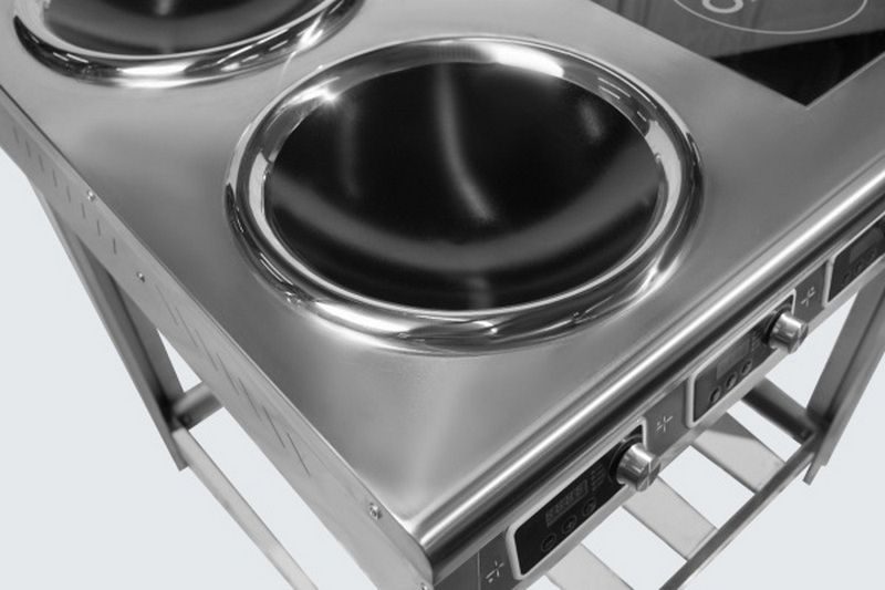 Фото Плита индукционная OBOD 2 конфорки WOK + 2 конфорки сплошные — арт. ПВК-4 1