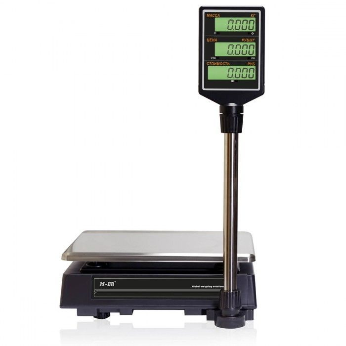 Фото Весы торговые MERTECH M-ER 327 ACP-32.5 "Ceed" LCD Черные (по 4 в коробке) 2