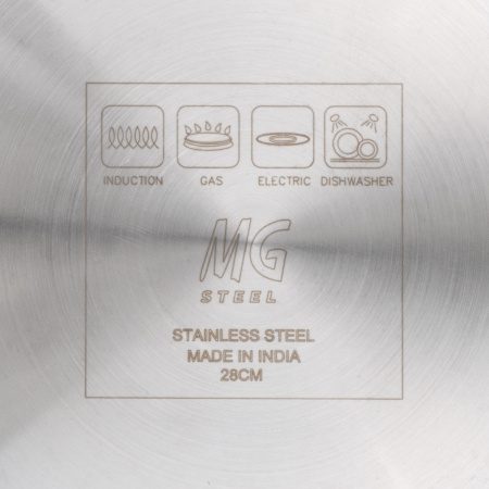 Фото Сотейник MGSteel 7,5 л, D 280 мм, H 120 мм (крышка LCW28) — арт. PSP28 1
