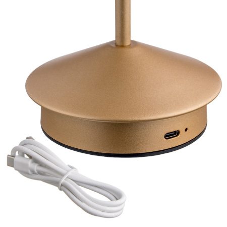 Фото Светильник настольный MGline LED PINE D 110 мм, H 300 мм, золотой 2