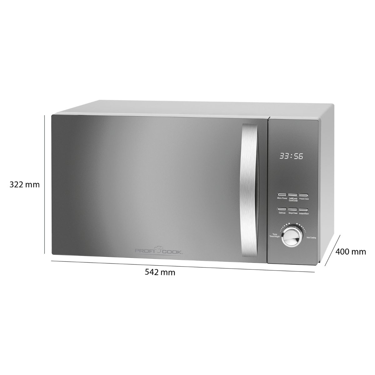 Фото Микроволновая печь Profi Cook — арт. PC-MWG 1176 silber 4