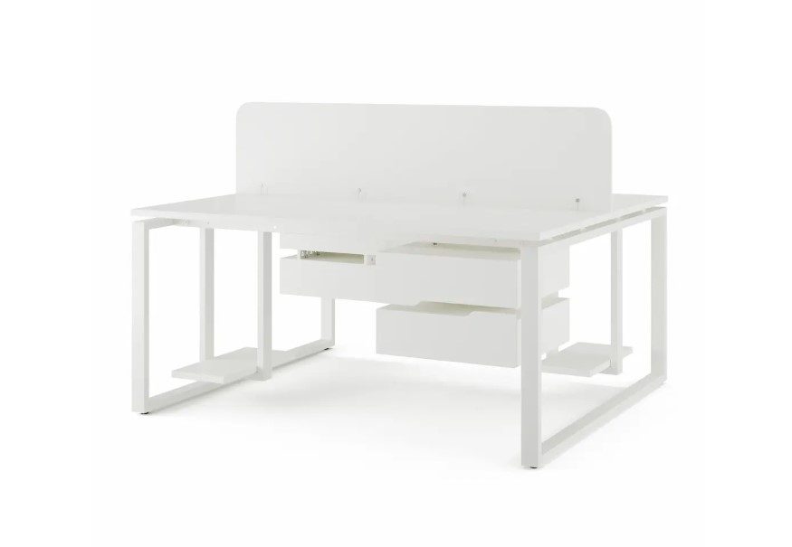 Фото Стол офисный КОБОР O1/2-140/160 white/premium 3