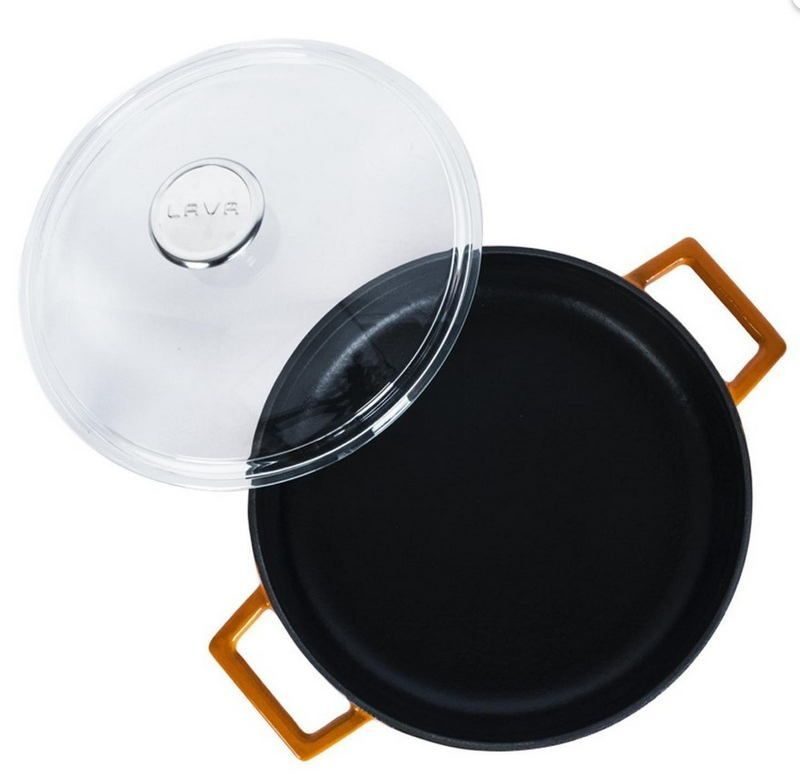 Фото Кастрюля LAVA GLAZE SERIES 3,51 л, D 280 мм, H 80 мм оранжевая — арт. LV Y ST 28 K3 O 1